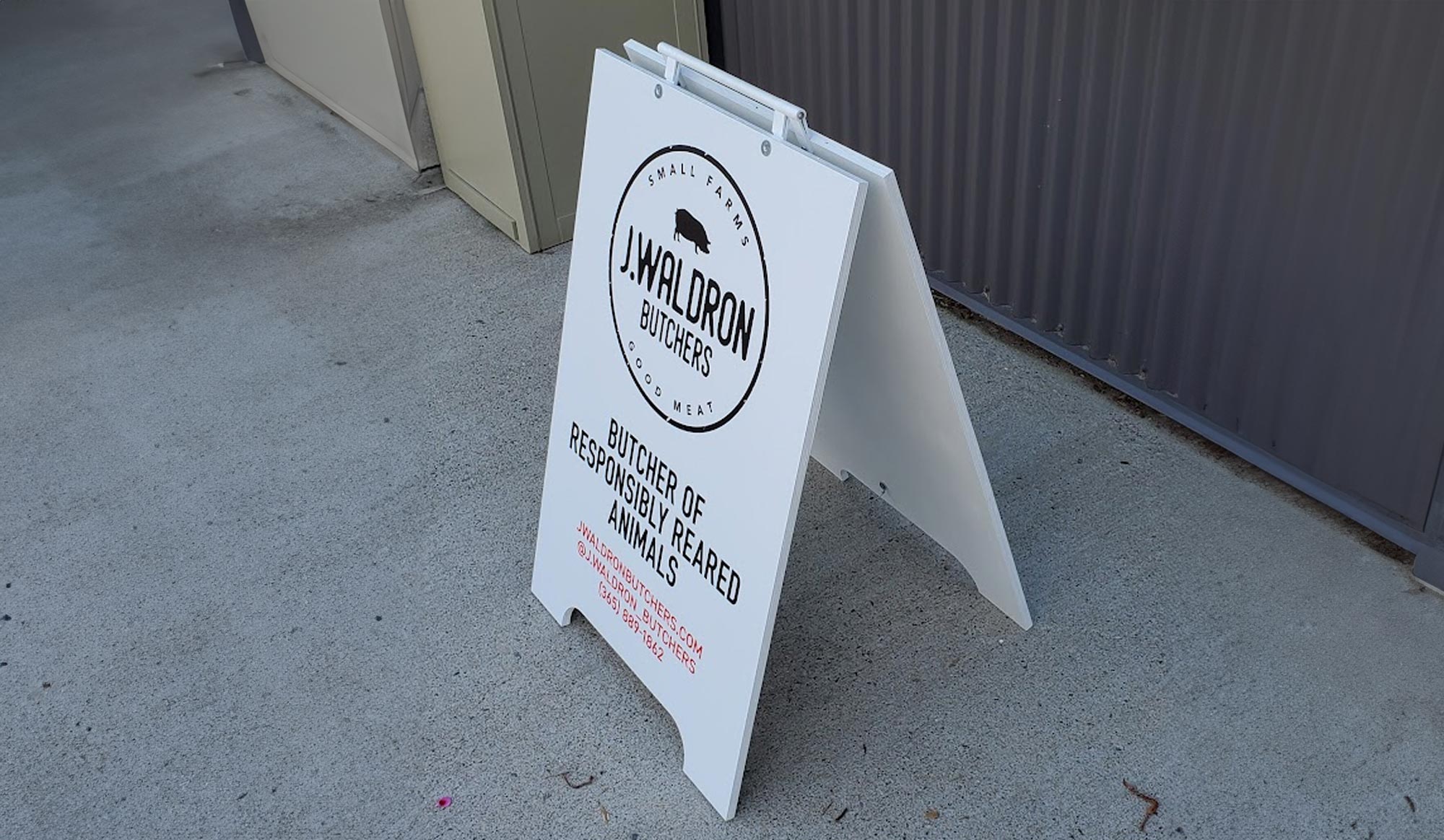 Custom Sandwich Board by Watsons Engraving & Signage | Dundas, Ontario Sandwich board sign made by Watsons Engraving and Signage in Dundas, Ontario